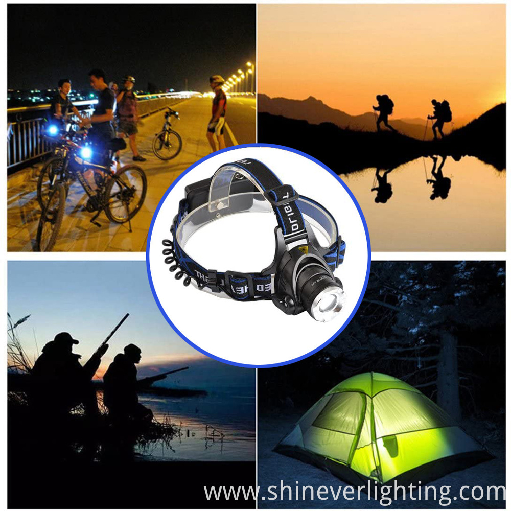 High-powered ABS Rechargeable LED Headlamp